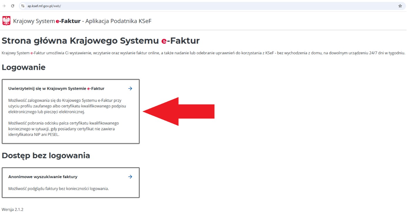 Logowanie do KSeF - etap 2